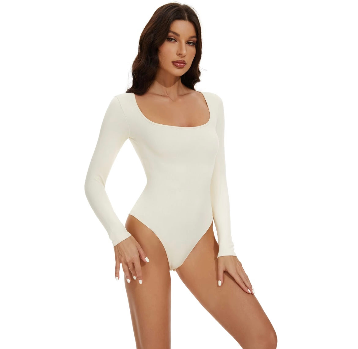 Body scupltant à manches longues, string